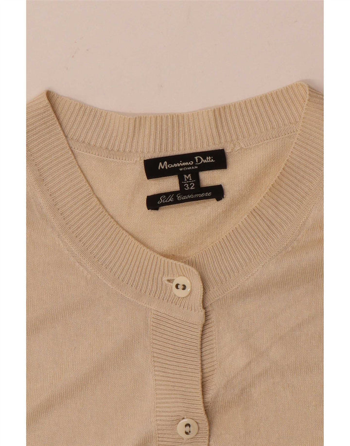 Sweter damski Massimo Dutti UK 12, średni beżowy jedwab
