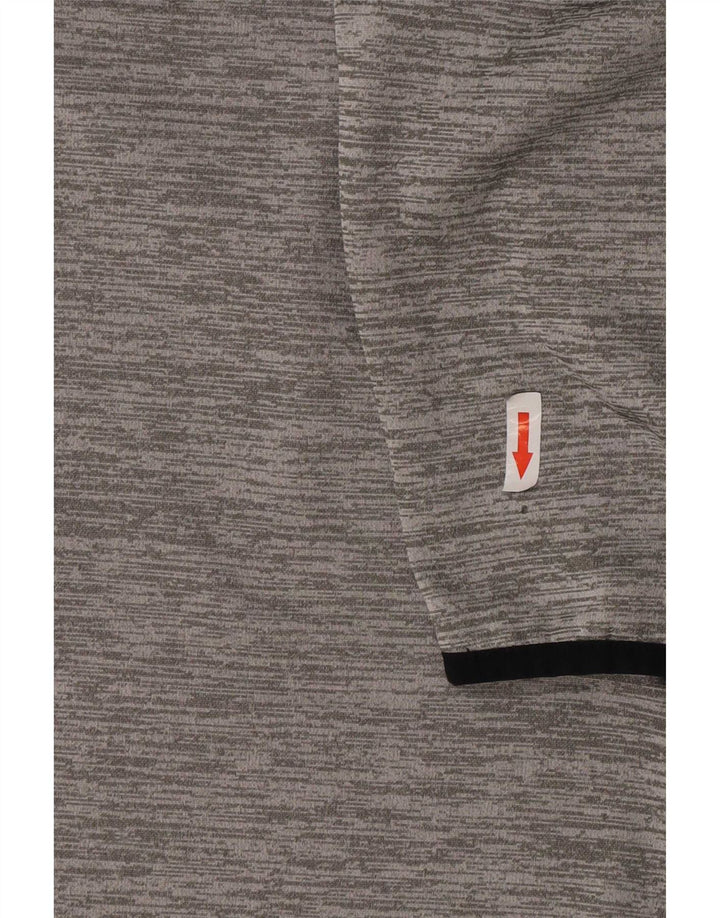 Męski sweter Under Armour z zamkiem błyskawicznym, duży, szary, nakrapiany poliester