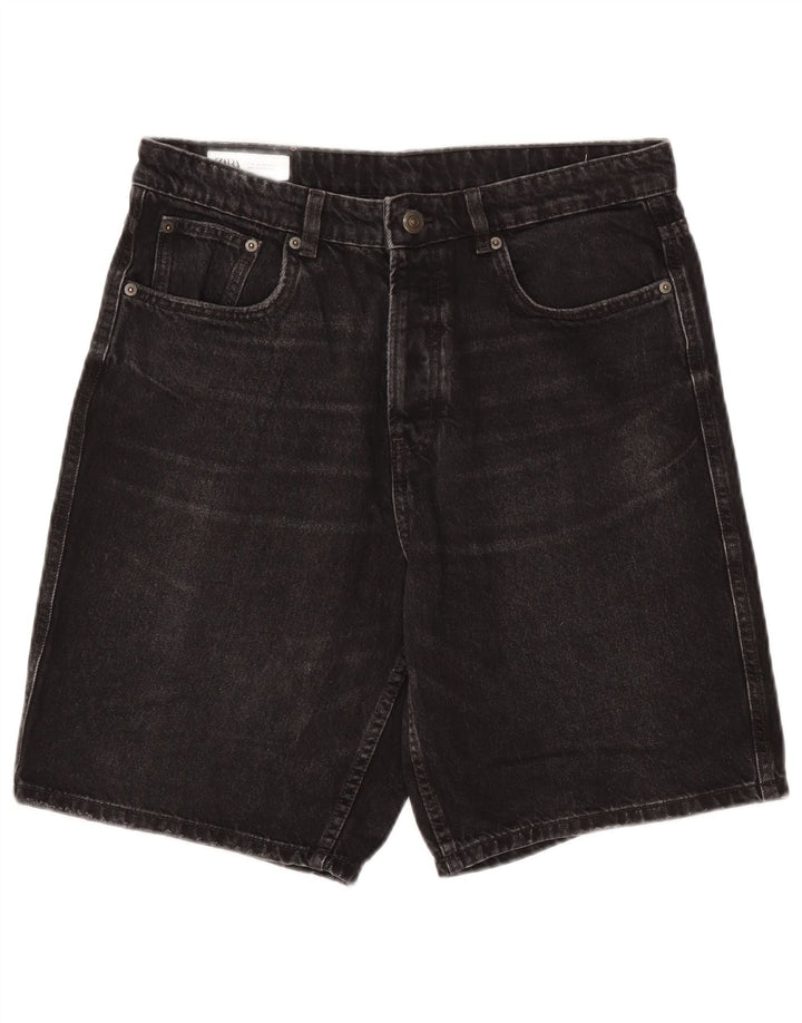 Męskie spodenki jeansowe Zara EU 42 Large W32 Szara bawełna