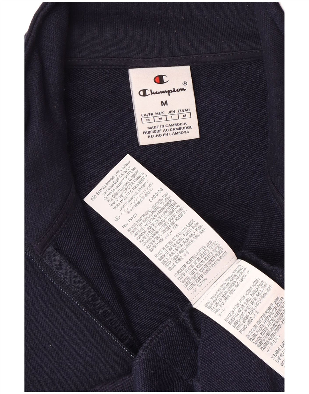 Kurtka męska dresowa Champion, średnia, granatowa, bawełniana