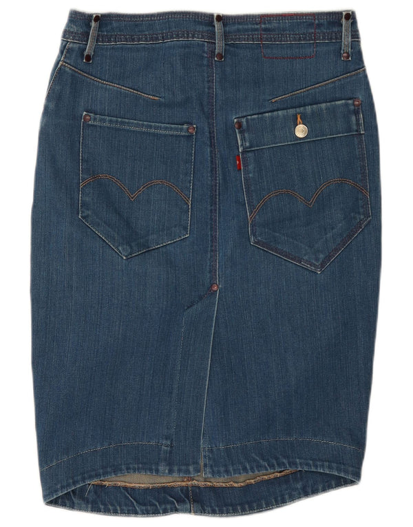 Damska spódnica dżinsowa Levi's W28 Średnio niebieska bawełna