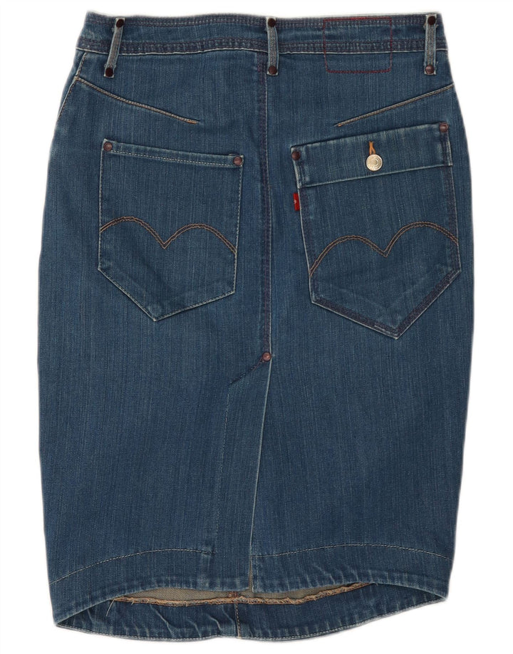 Damska spódnica dżinsowa Levi's W28 Średnio niebieska bawełna