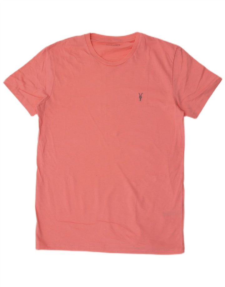 T-shirt męski All Saints, średni, różowy, bawełniany