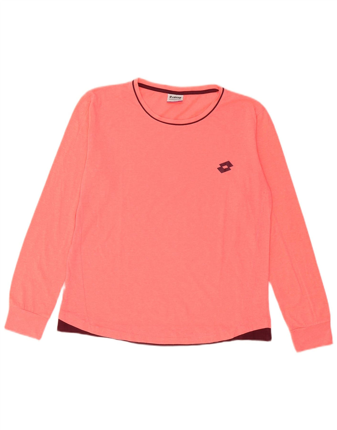 Top damski Lotto z długim rękawem, UK 14, duży, różowy poliester