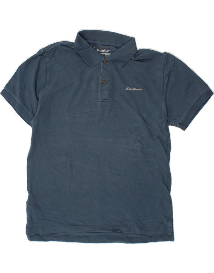 EDDIE BAUER Mens Polo Shirt Medium Navy Blue Cotton Vintage Eddie Bauer and Second-Hand Eddie Bauer from Messina Hembry 