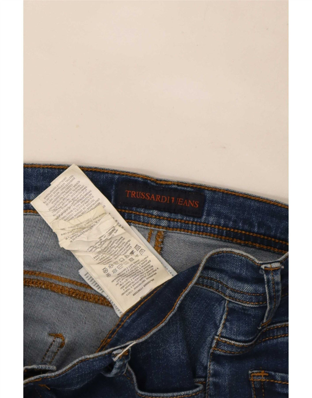 Damskie jeansy slim fit Trussardi W30 L30 Niebieskie bawełniane