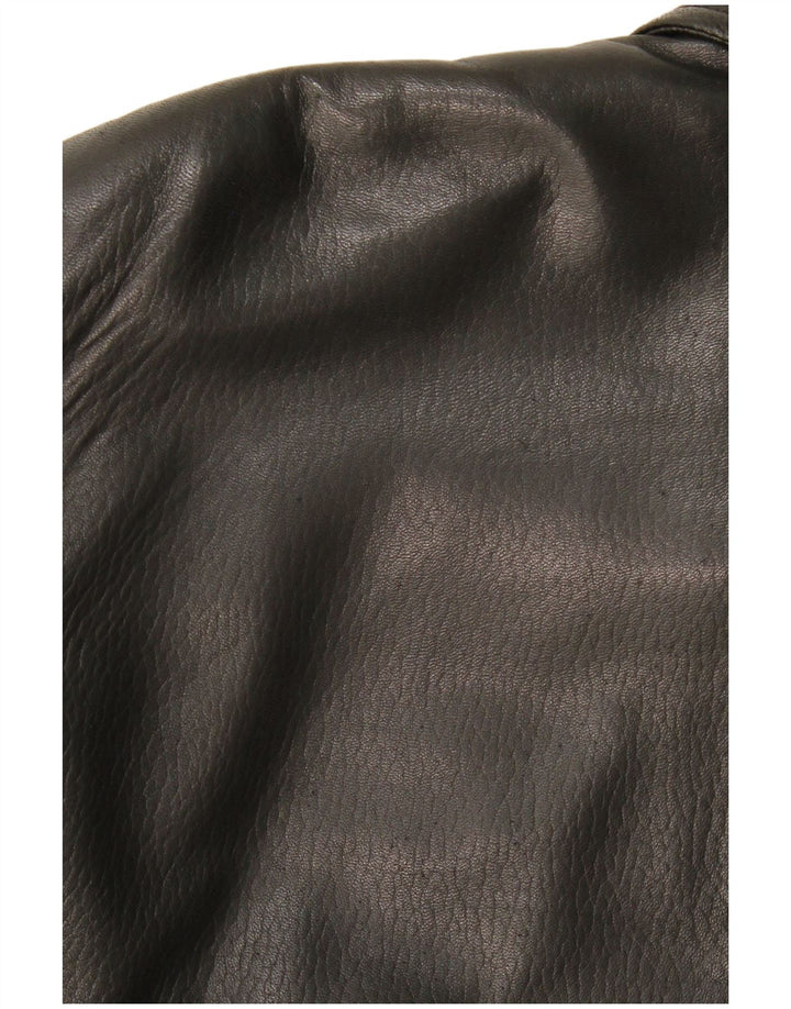 Vintage męska kurtka skórzana IT 56 3XL czarna