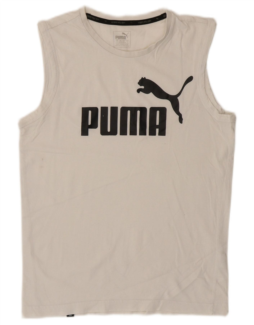 Męska kamizelka z grafiką Puma, mała, biała