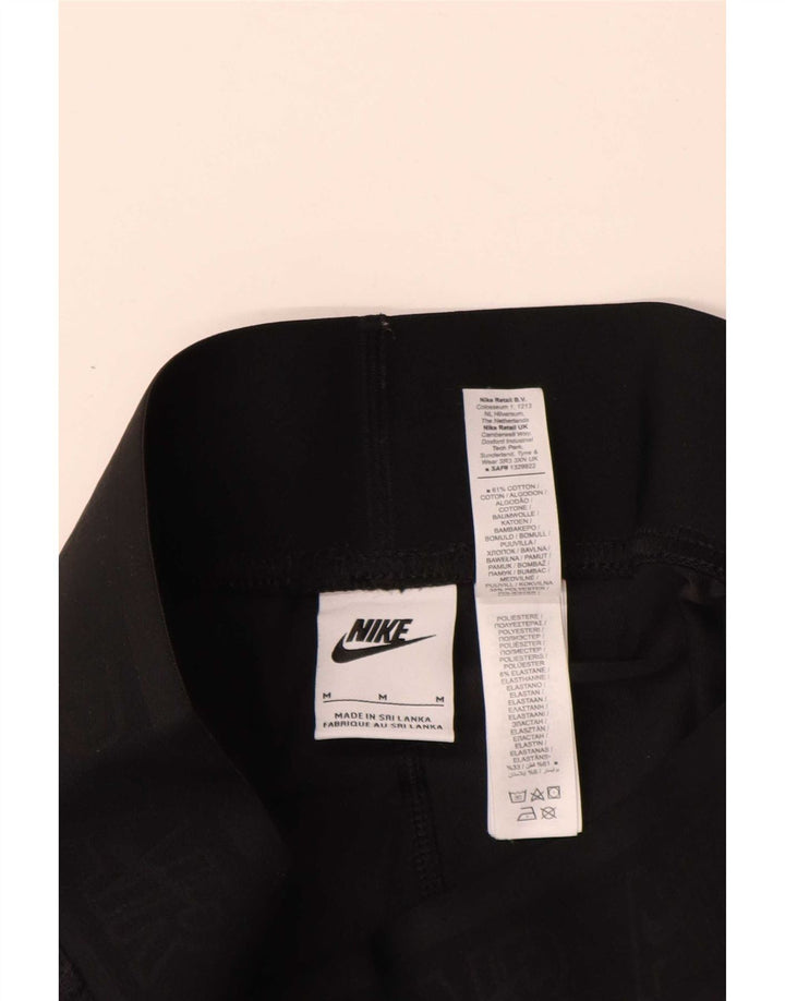 Damskie legginsy Nike Graphic UK 12, średnie czarne, bawełniane