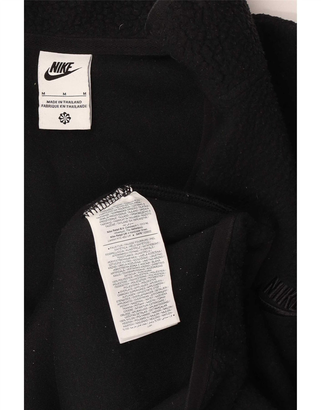 Męska kurtka polarowa Nike o luźnym kroju UK 38, średni czarny poliester