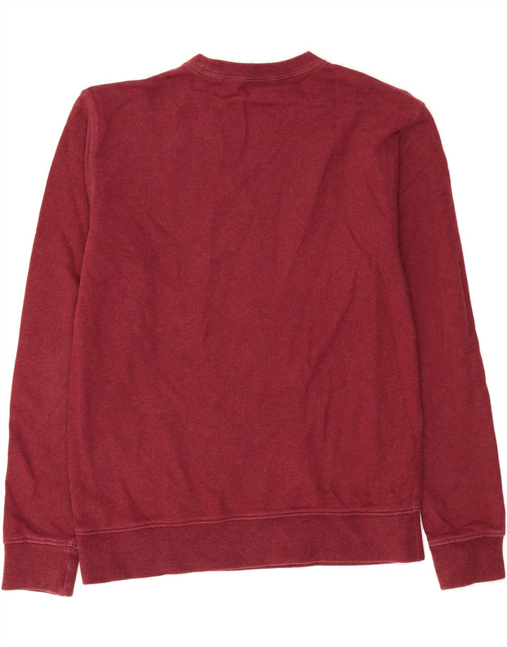 MARKS & SPENCER Mens Sweatshirt Jumper Medium Burgundy Cotton Vintage Marks & Spencer and Second-Hand Marks & Spencer from Messina Hembry 