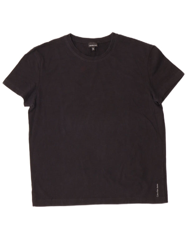 T-shirt damski Calvin Klein Jeans Top UK 18 XL, czarny, bawełniany