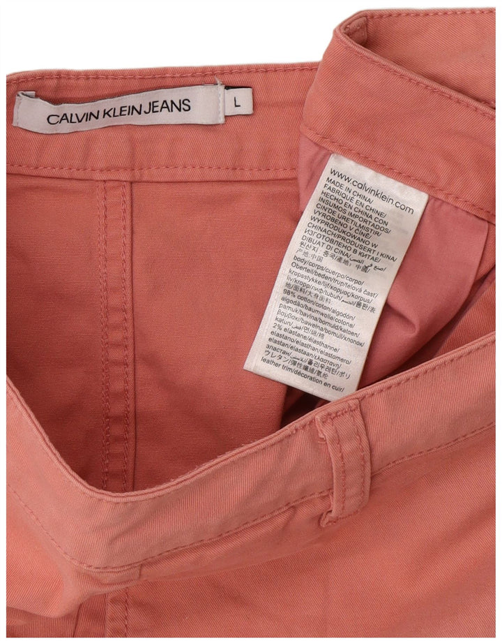 Damska spódnica mini Calvin Klein, duża, W32, różowa, bawełniana