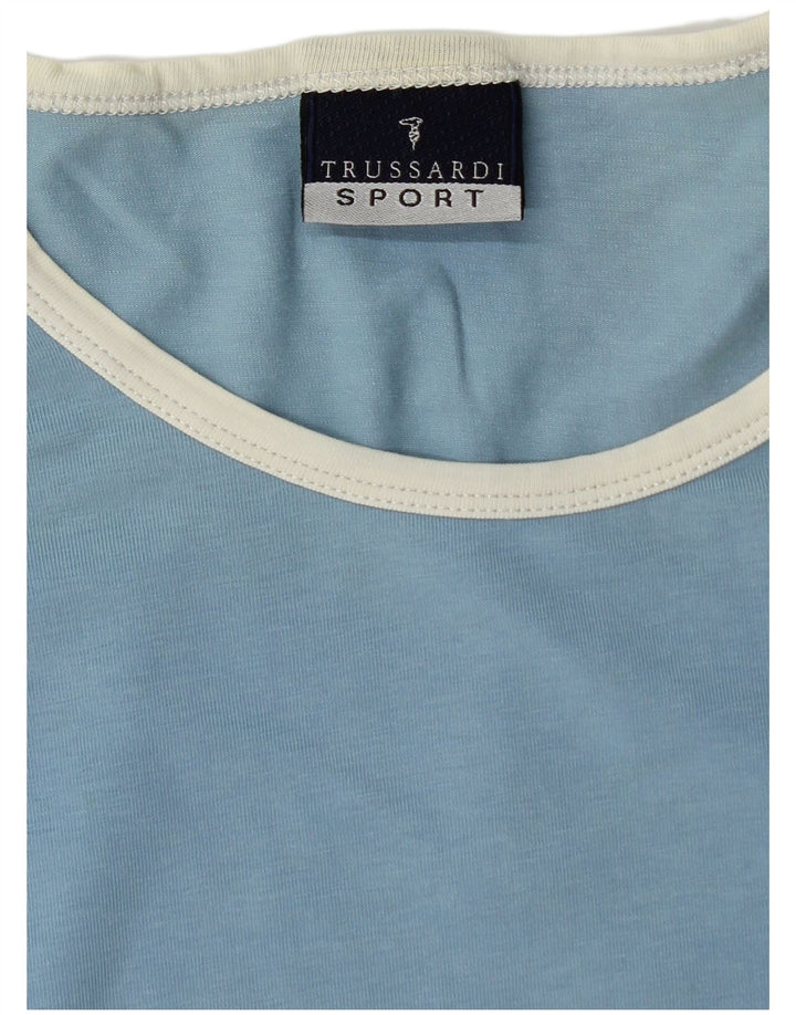 T-shirt męski Trussardi, duży, niebieski