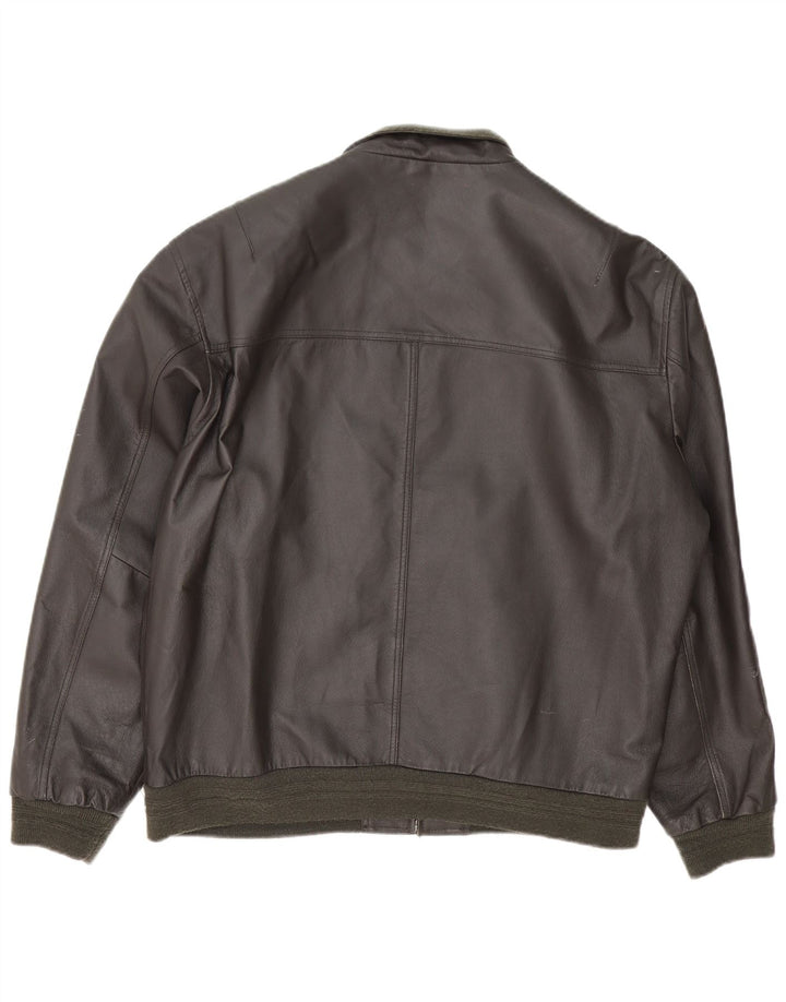Vintage męska skórzana kurtka UK 42 XL brązowa