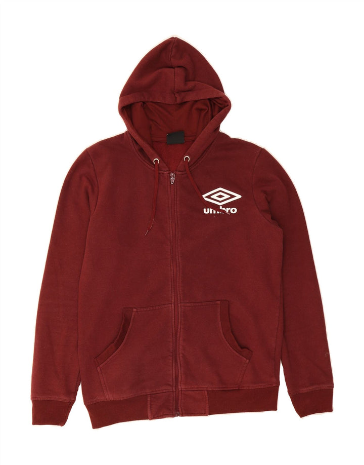 UMBRO Mens Zip Hoodie Sweater Medium Red Cotton Vintage Umbro and Second-Hand Umbro from Messina Hembry 