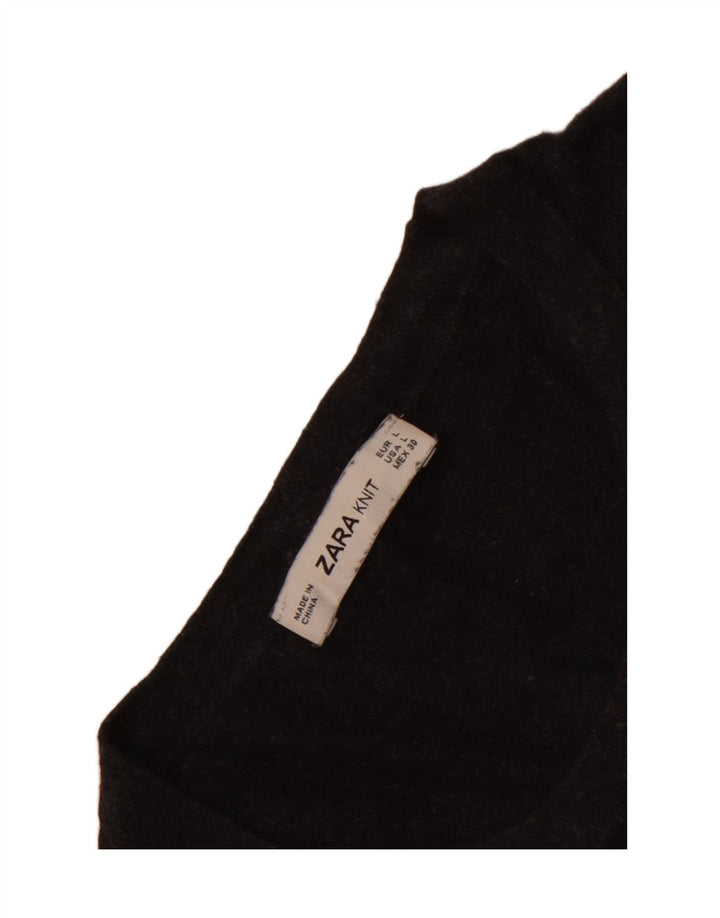 Sweter damski Zara z okrągłym dekoltem UK 14, duży, szary