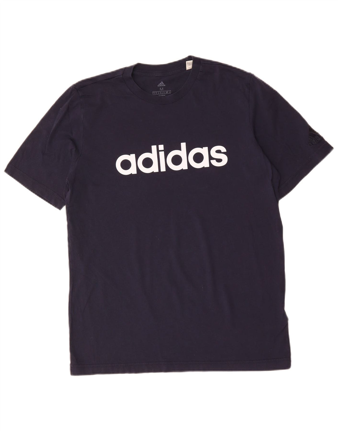Męska koszulka z grafiką ADIDAS, średnia, granatowa, bawełniana