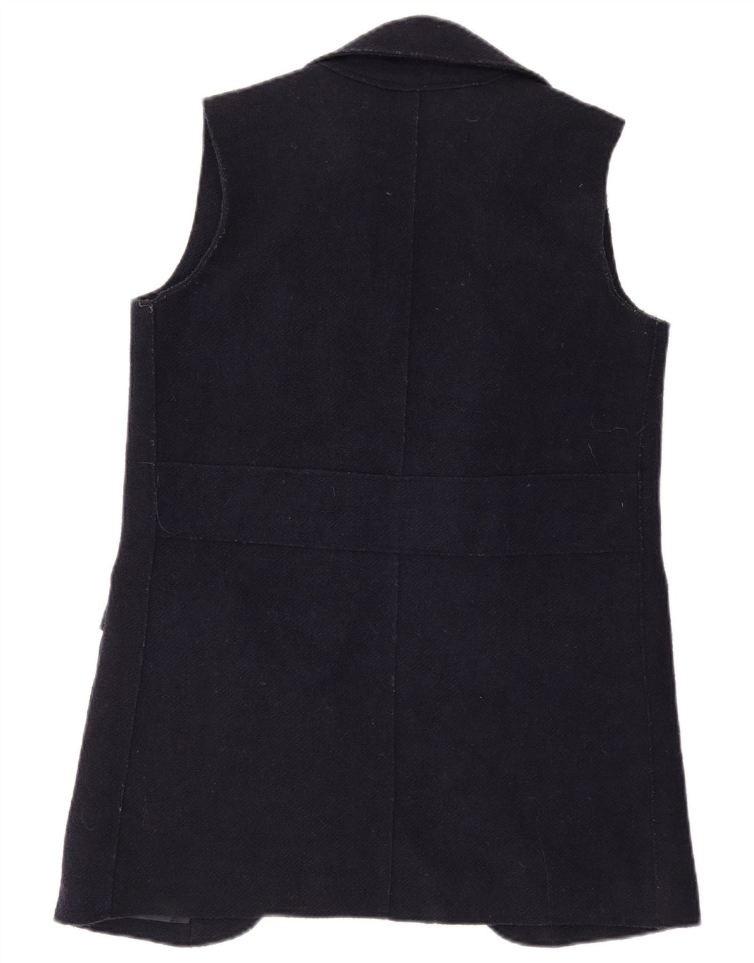 Bezrękawnik damski Zara Longline Open UK 10 Small, granatowy, wełniany