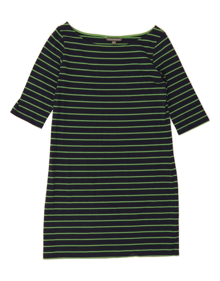 FRENCH CONNECTION Womens Sheath Dress UK 14 Medium Navy Blue Striped Vintage French Connection and Second-Hand French Connection from Messina Hembry 