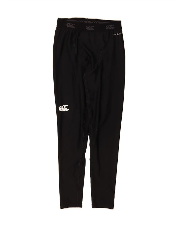 CANTERBURY Mens Therma-Fit Graphic Leggings Small  Black Polyester Vintage Canterbury and Second-Hand Canterbury from Messina Hembry 