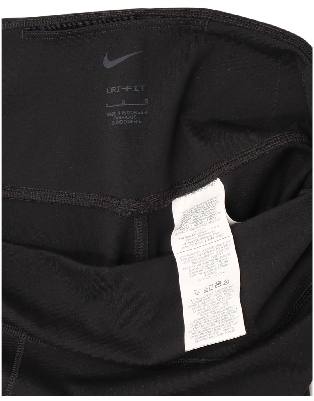 Damskie legginsy Nike Graphic UK 14, duże, czarne, poliestrowe