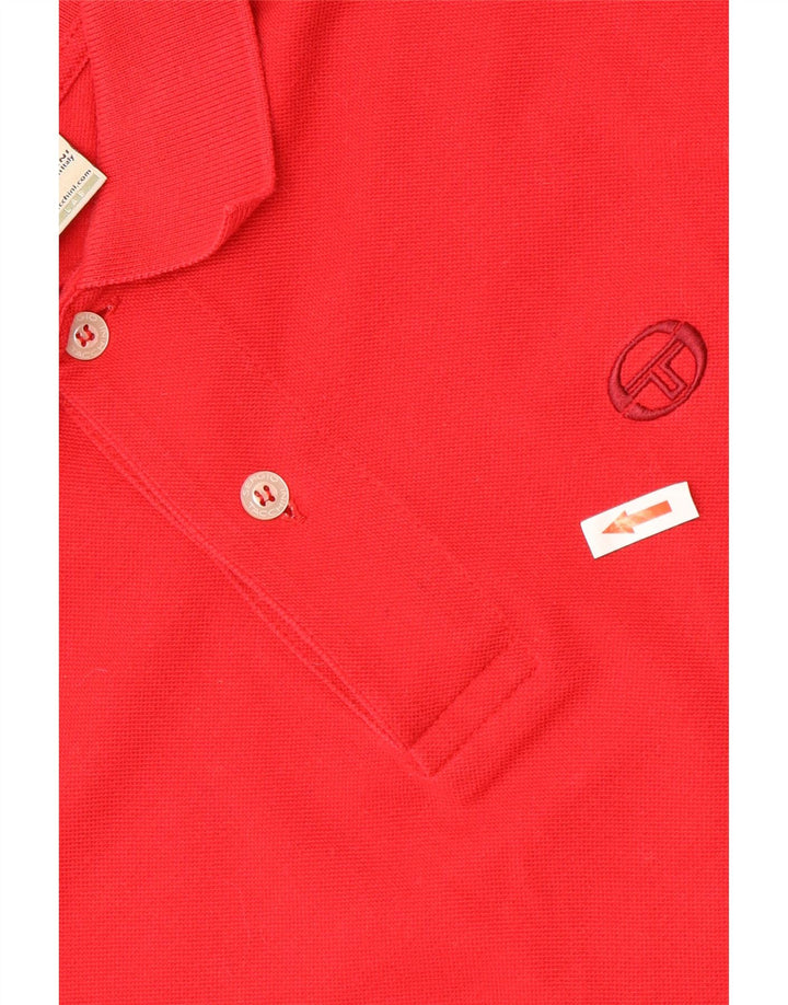 Męska koszulka polo SERGIO TACCHINI IT 46 mała czerwona bawełniana