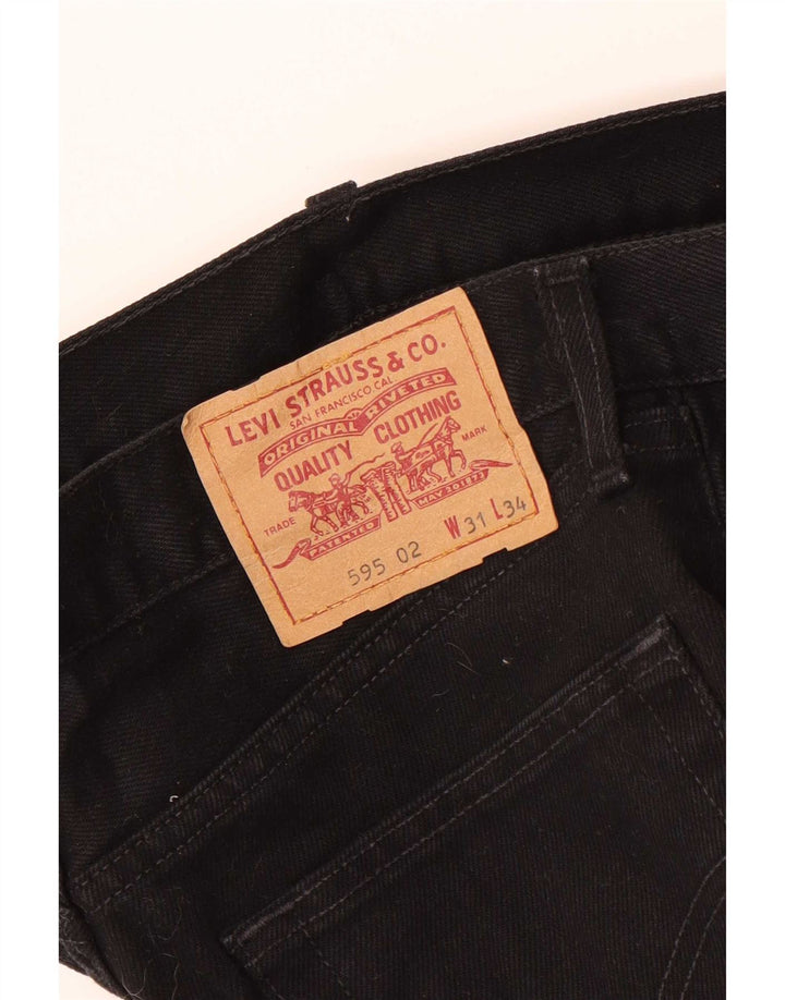 Męskie jeansy Levi's 595 Straight W31 L29 Czarne