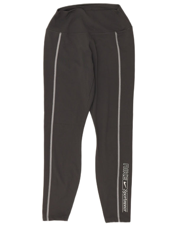 Damskie legginsy Nike Dri Fit UK 12, średni czarny poliester