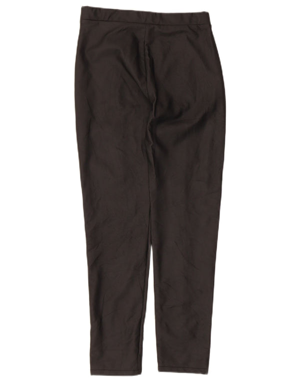 Zara Girls Slim Faux Leather Trousers 13-14 Years W24 L24 Black