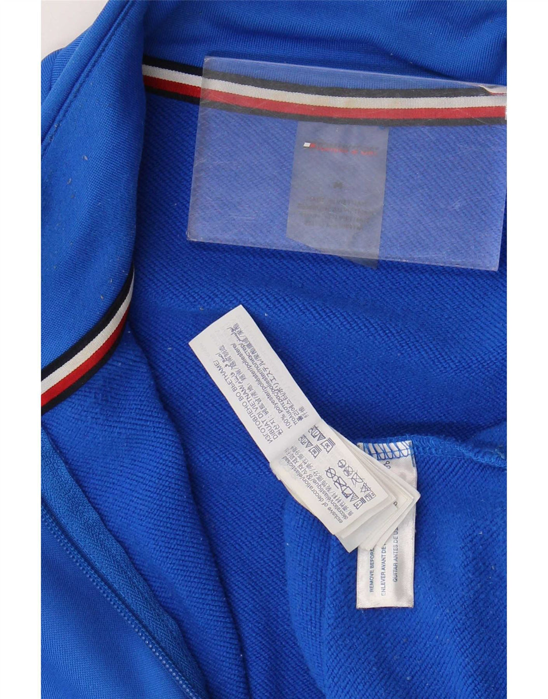 Męska kurtka dresowa Tommy Hilfiger z grafiką, kolor średnioniebieski
