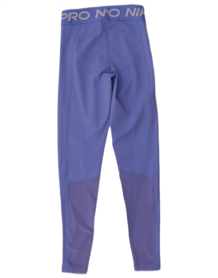 Damskie legginsy NIKE Dri Fit Graphic UK 6 XS Niebieski poliester