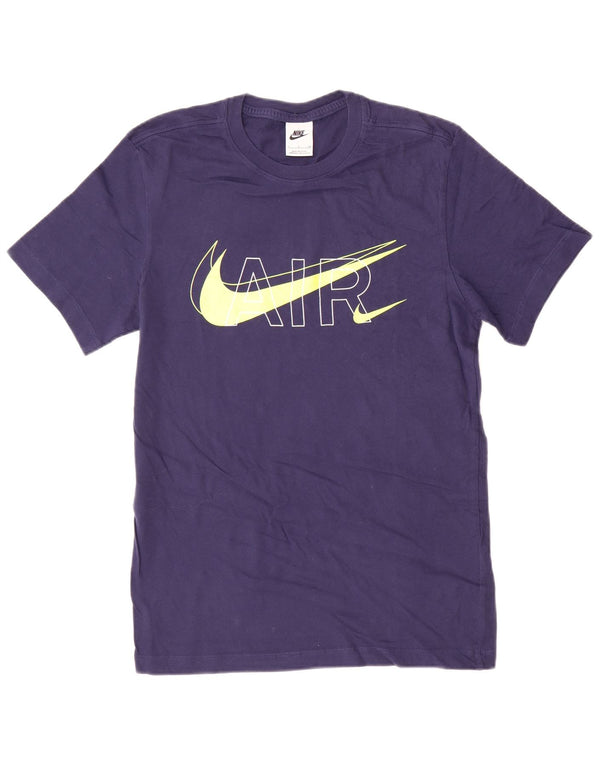 Nike Mens Graphic T-Shirt Top Small Navy Blue Cotton
