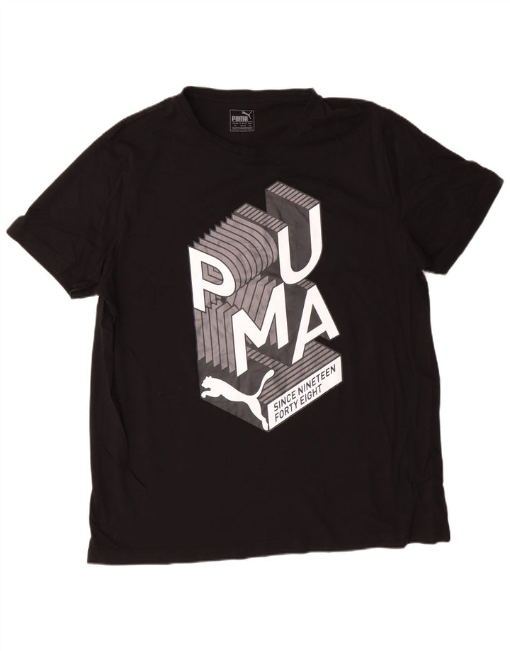 Męski T-shirt z grafiką PUMA, XL, czarny