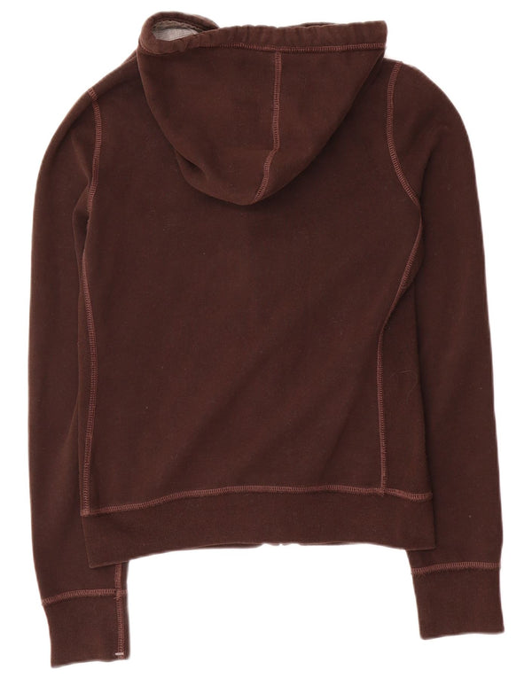 Damski sweter z kapturem i zamkiem błyskawicznym Abercrombie & Fitch UK 14, duży, brązowy