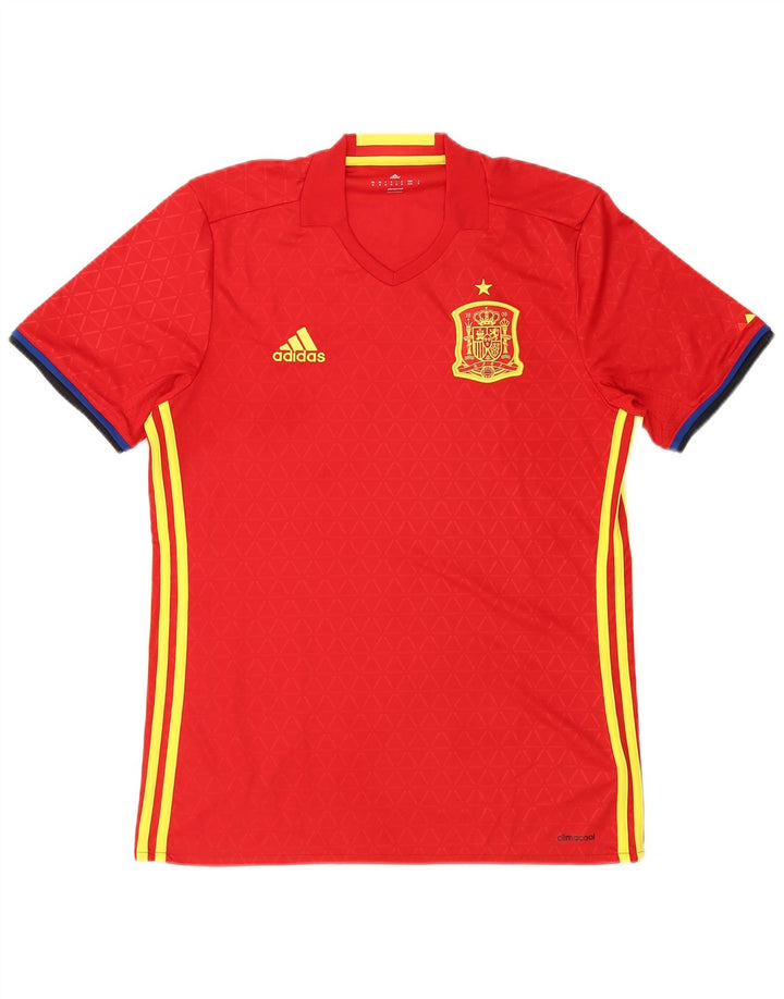 Adidas Męski T-shirt Climacool Top Średni Czerwony Poliester