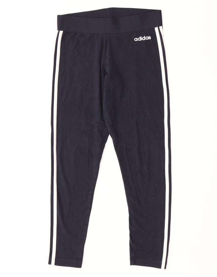 Legginsy damskie Adidas UK 12/14 Średni granatowy, bawełniany