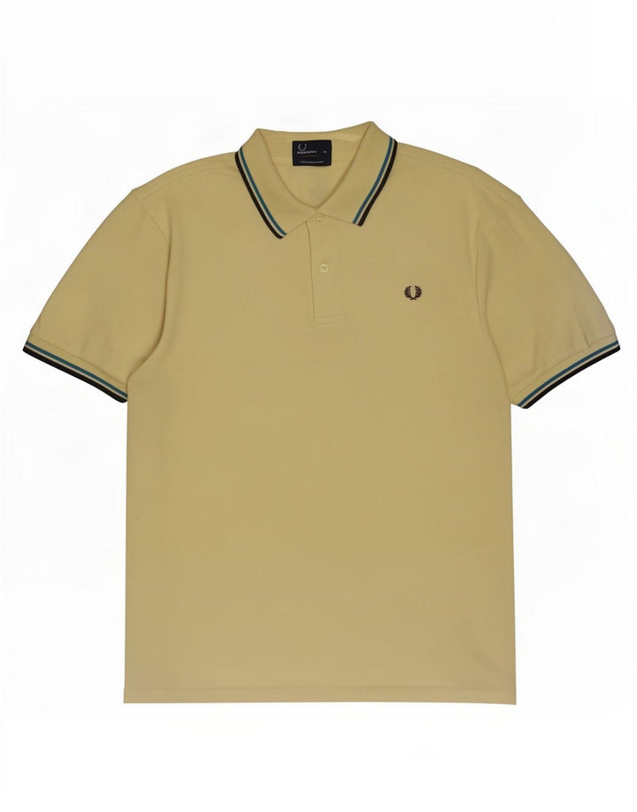 Męska koszulka polo Fred Perry XL, bawełniana w żółte paski