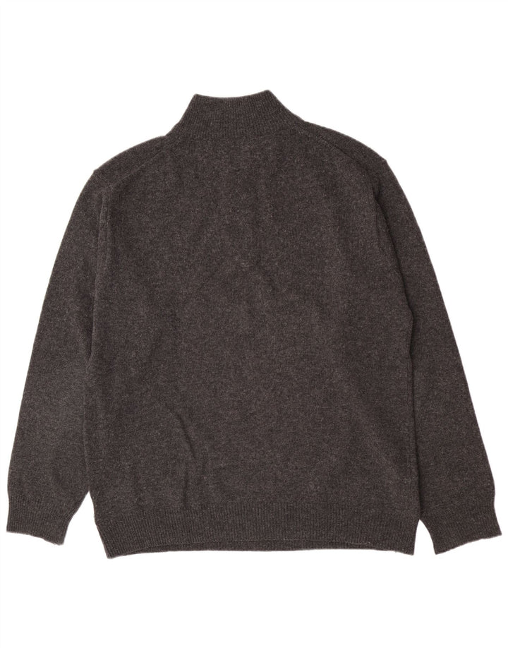 Męski sweter z zamkiem błyskawicznym Asics XL, szara wełna owcza