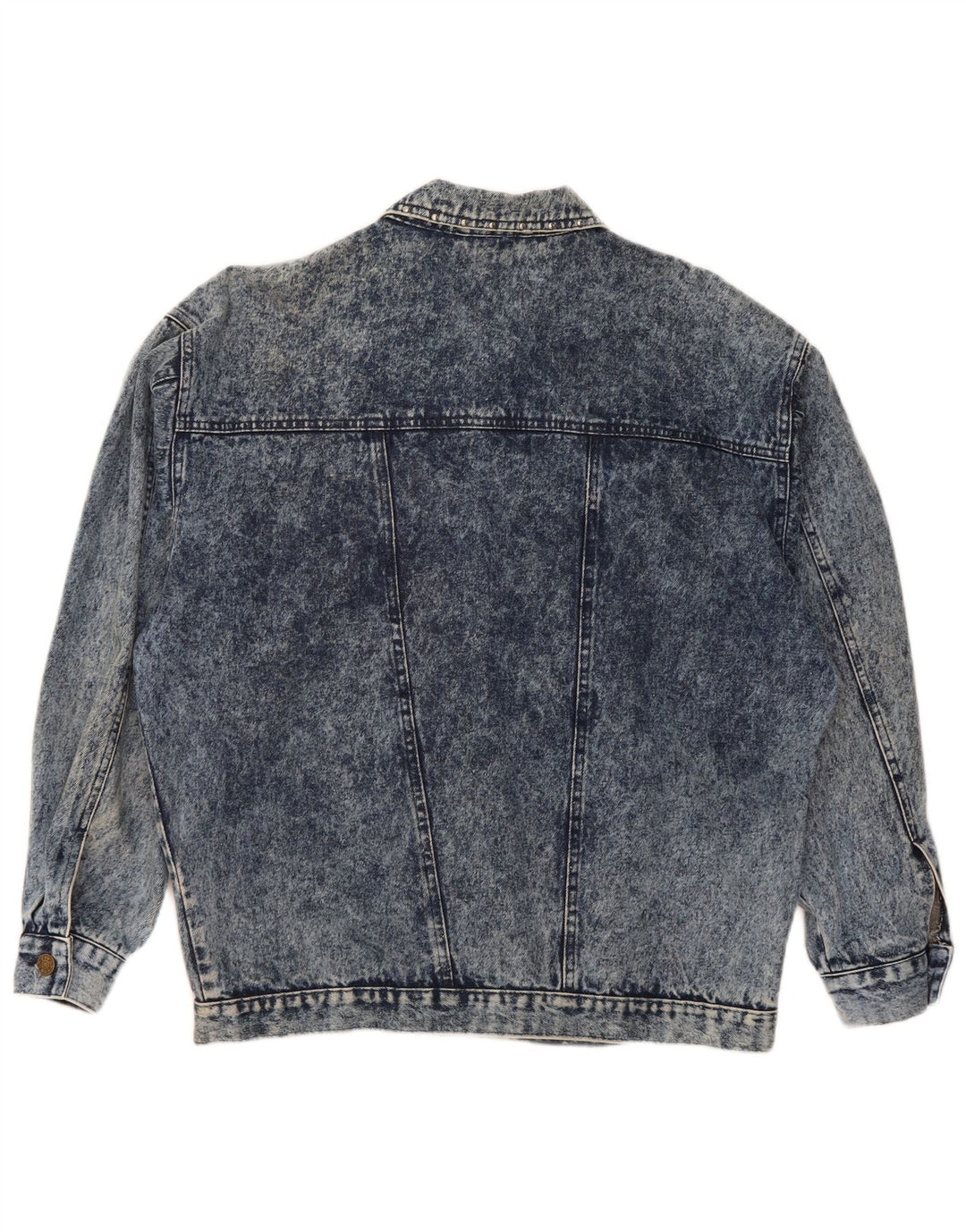 VINTAGE Womens Oversized Denim Jacket UK 20 2XL Blue Cotton