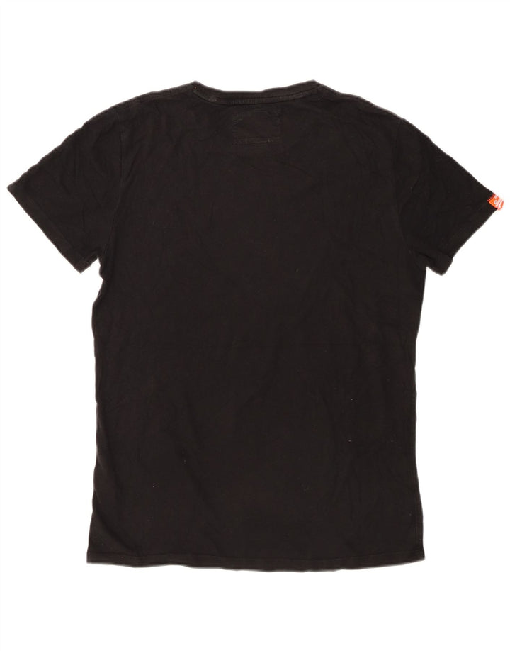 T-shirt męski Superdry, mały, czarny, bawełniany