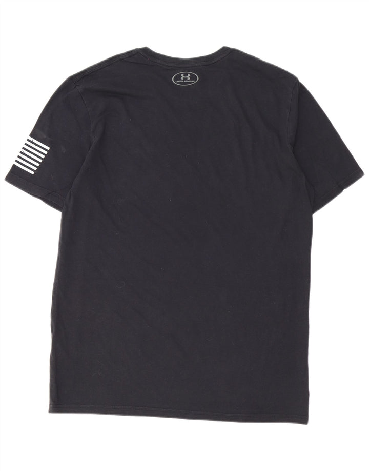 Męski T-shirt z grafiką UNDER ARMOUR Heat Gear, średni czarny, bawełniany