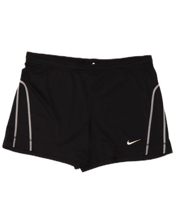 Damskie spodenki sportowe NIKE Dri Fit UK 16/18, duże, czarne, poliestrowe