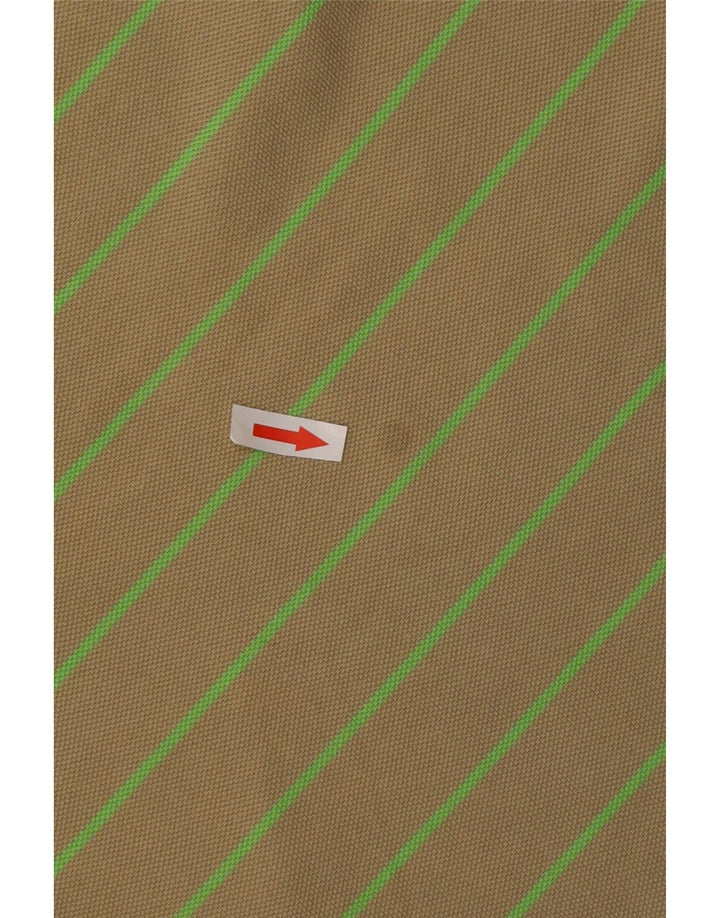 Męska koszulka polo Nike, bawełniana w średnie paski w kolorze khaki