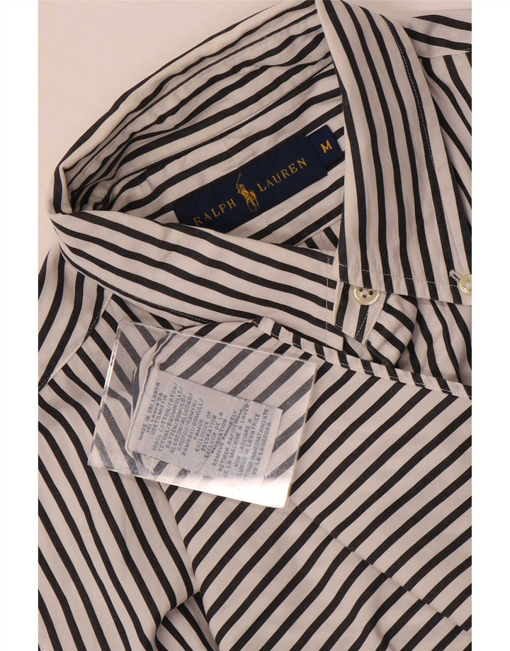 Koszula męska Ralph Lauren, średnia, biała, bawełniana w prążki