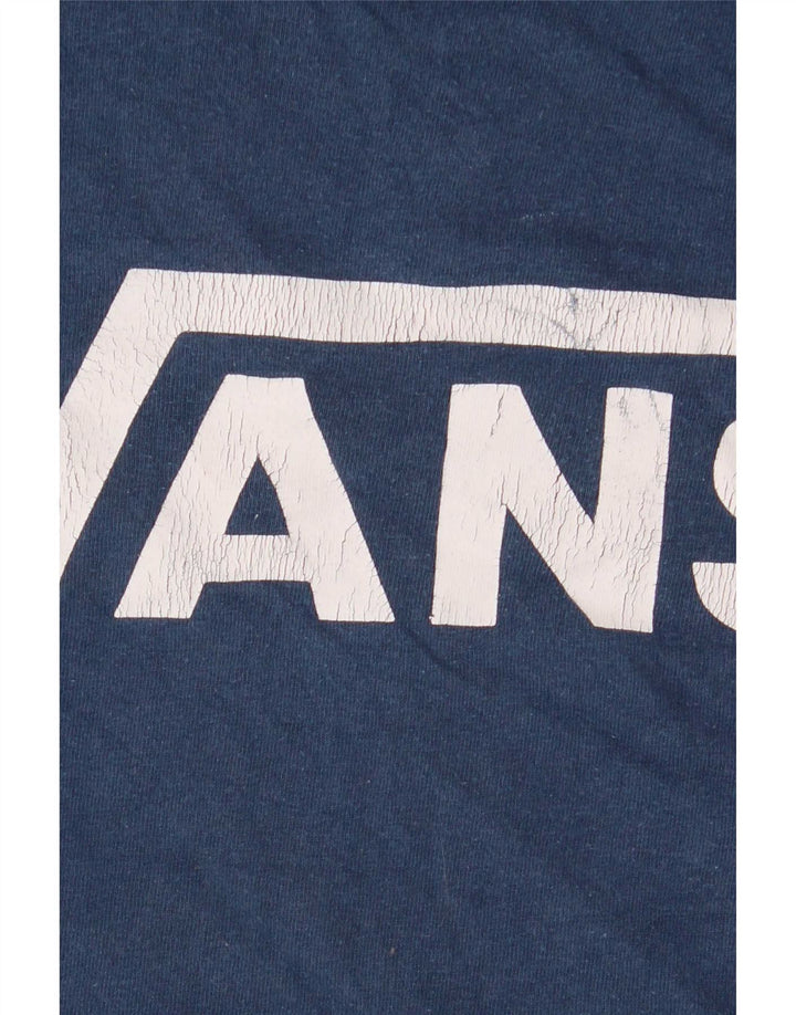 Męska koszulka z grafiką Vans, XL, niebieska, bawełniana