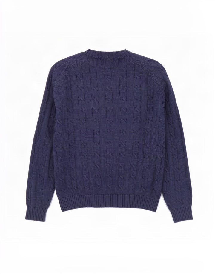 Męski sweter Kappa z dekoltem w łódkę, duży, granatowy, bawełniany