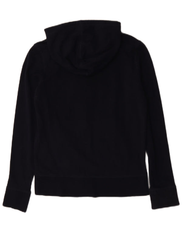 Marks & Spencer Damski sweter z kapturem i zamkiem UK 12, średni granatowy, bawełniany