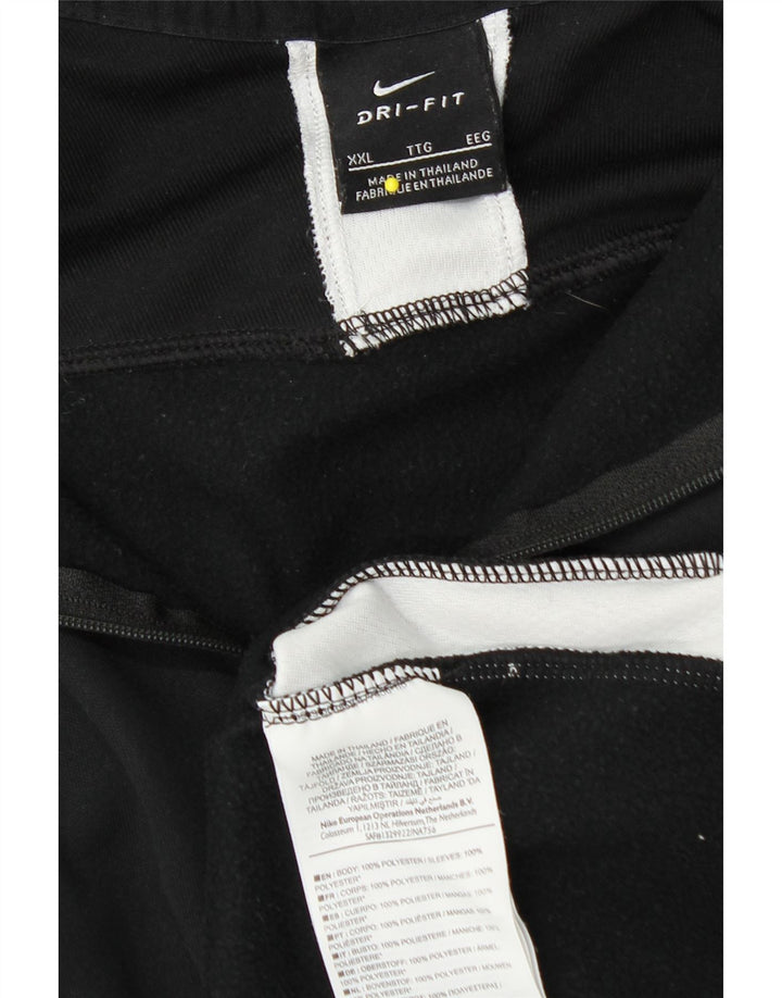 Męski dres NIKE Dri Fit z zamkiem błyskawicznym i zamkiem błyskawicznym, 2XL, czarny, z blokami kolorów