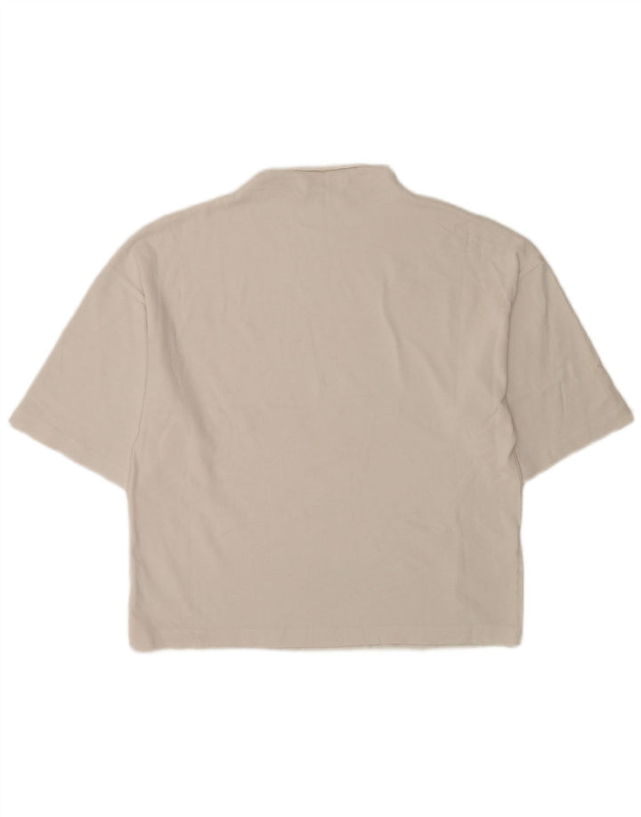 Damska koszulka oversize Zara Top UK 10 Small White Cotton